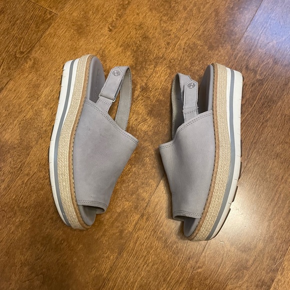 Timberland Grey Espadrille Wedge Sandal 8 - Picture 8 of 11